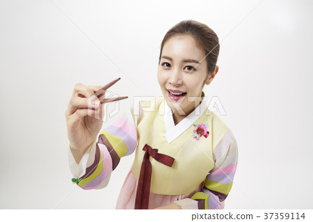 韓服,女,韓國人 韓服,女,韓國人 37359114