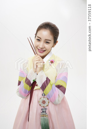 韓服，女，韓國人 37359118