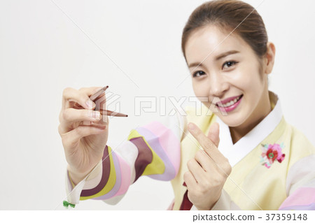 韓服,女,韓國人 韓服,女,韓國人 37359148