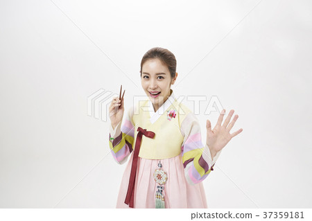 韓服,女,韓國人 韓服,女,韓國人 37359181