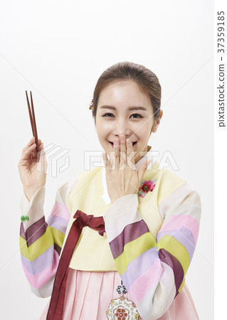 韓服,女,韓國人 韓服,女,韓國人 37359185