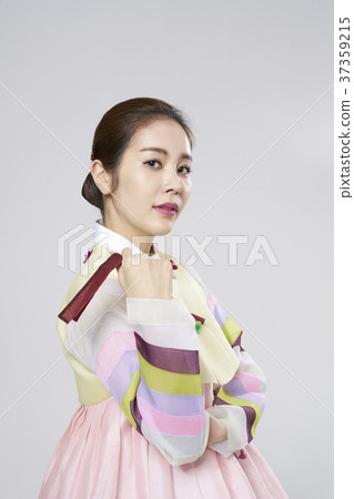 韓服,女,韓國人 韓服,女,韓國人 37359215