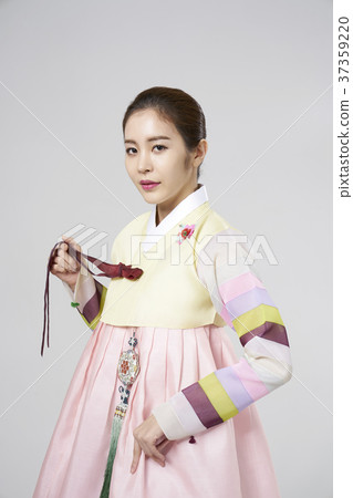 韓服,女,韓國人 韓服,女,韓國人 37359220