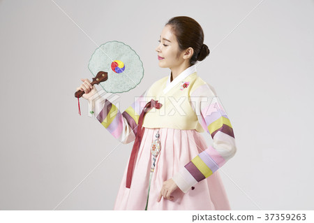 韓服，女，韓國人 37359263