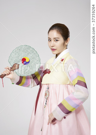韓服，女，韓國人 37359264