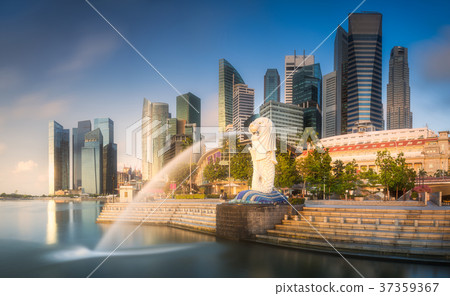 Business district and Marina bay in Singapore Business district and Marina bay in Singapore 37359367