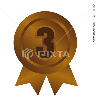 Ranking Medal Icon Set (3rd / Bronze / Bronze) - Stock Illustration ...