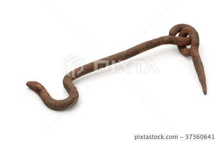 Old rusty door hook Old rusty door hook 37360641