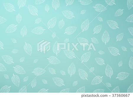 Mint leaf pattern, Green mint gradient mesh 37360667