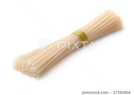 Bunch of raw rice noodles 37360806