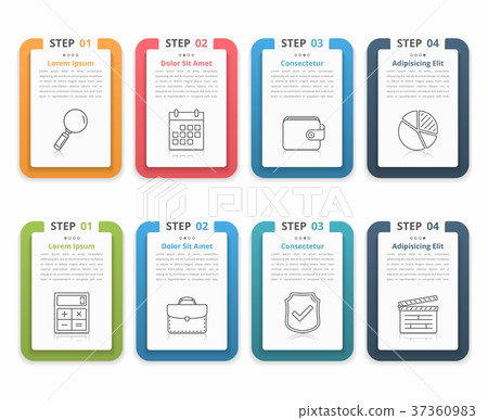 Infographic Elements with Numbers and Text Infographic Elements with Numbers and Text 37360983