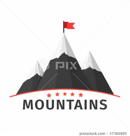 Mountains with Flag 37360985