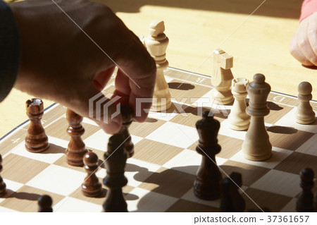 Family playing chess 37361657