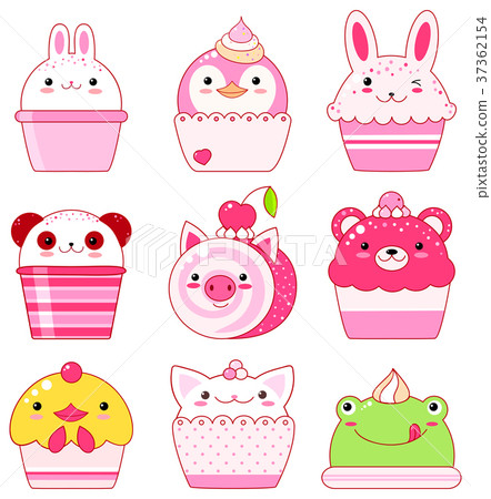 Collection of animal shaped desserts 37362154