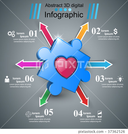 Abstract 3D digital illustration Infographic Abstract 3D digital illustration Infographic 37362526