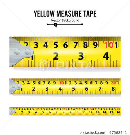 Yellow Measure Tape Vector. Measure Tool Equipment Yellow Measure Tape Vector. Measure Tool Equipment 37362541