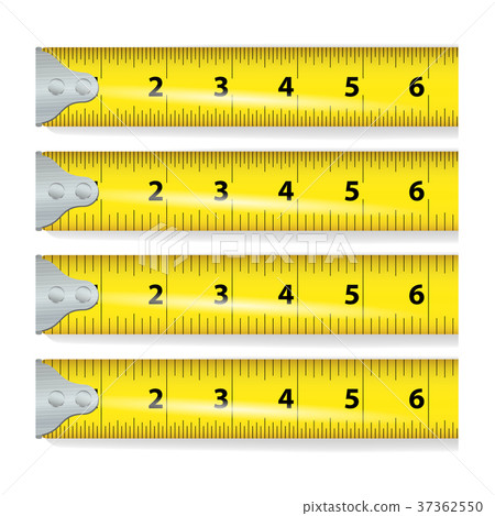 Yellow Measure Tape Vector. Centimeter And Inch 37362550