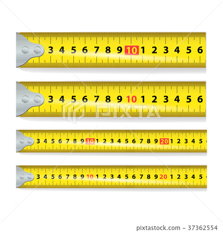 Yellow Measure Tape Vector. Measure Tool Equipment Yellow Measure Tape Vector. Measure Tool Equipment 37362554