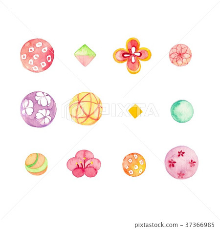 Ball decoration, material, warm color and green 37366985