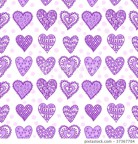 Hand drawn hearts for Valentine's day. 37367784