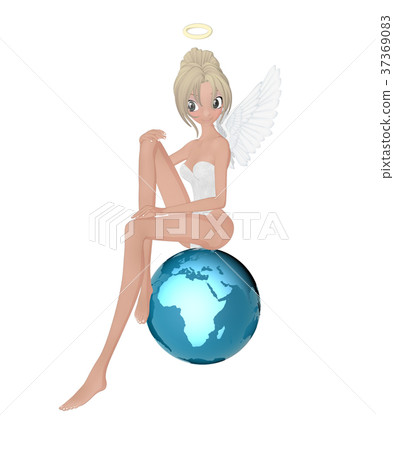 Cute angel fairy fairy perming2DCG illustration material 37369083