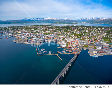 Bridge of city Tromso, Norway 37369823