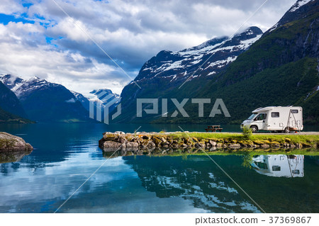 Family vacation travel , holiday trip in motorhome 37369867