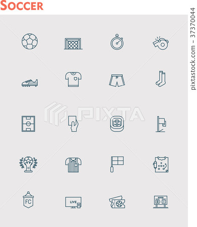 Vector soccer icon set 37370044