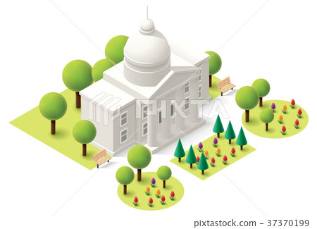 Vector isometric capitol 37370199