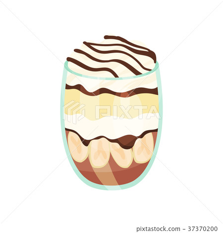 Dessert with banana and caramel, banoffee pie in Dessert with banana and caramel, banoffee pie in 37370200