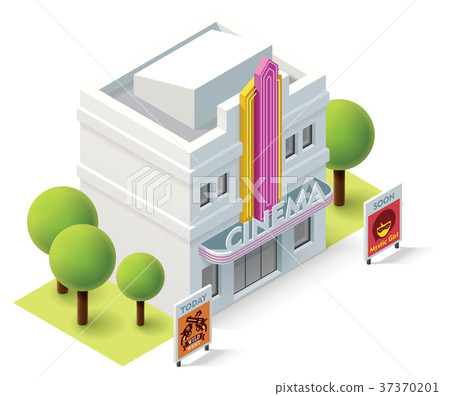 Vector isometric cinema 37370201