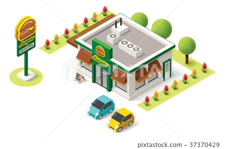 Vector isometric fast food 37370429