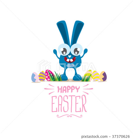 vector happy easter greeting card with color eggs vector happy easter greeting card with color eggs 37370626