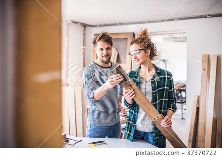 Small business of a young couple. Small business of a young couple. 37370722