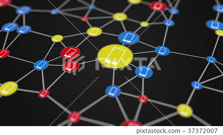 Cellular network activity, 3D rendering background Cellular network activity, 3D rendering background 37372007