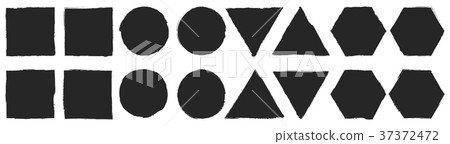 Set of black grunge abstract background templates 37372472