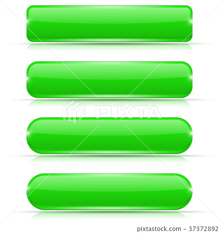 Green glass buttons. Rectangle and oval web icons - Stock Illustration ...