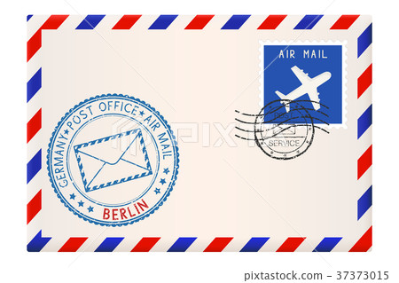 Mail envelope with Berlin stamp Mail envelope with Berlin stamp 37373015