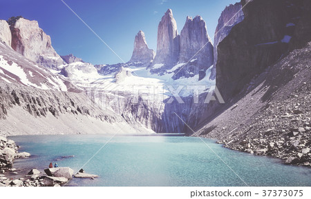 Torres del Paine mountain range, Patagonia, Chile. Torres del Paine mountain range, Patagonia, Chile. 37373075