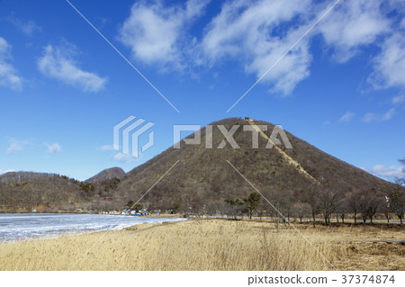 Haruna Fuji Lake Haruna winter scenery Haruna Fuji Lake Haruna winter scenery 37374874