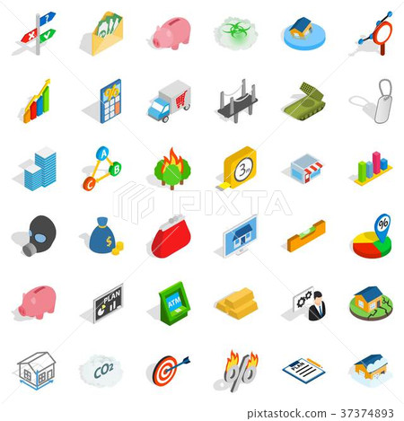 Feedback icons set, isometric style Feedback icons set, isometric style 37374893