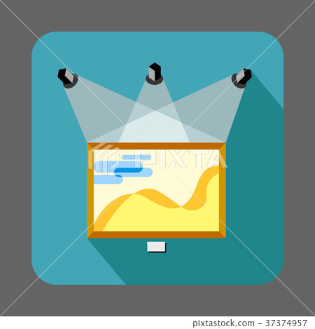 Museum painting concept background, cartoon style Museum painting concept background, cartoon style 37374957