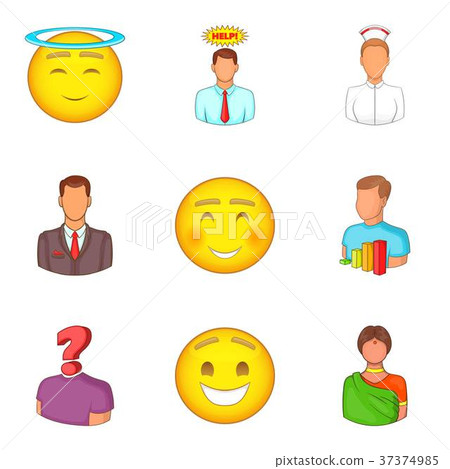 Character icons set, cartoon style - Stock Illustration [37374985] - PIXTA