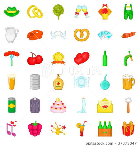 Opener icons set, cartoon style Opener icons set, cartoon style 37375047