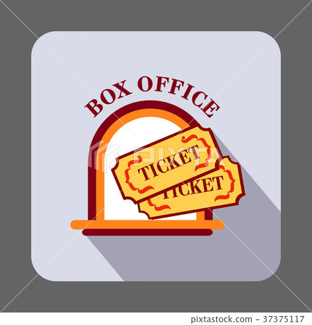 Box office ticket concept background, cartoon style Box office ticket concept background, cartoon style 37375117