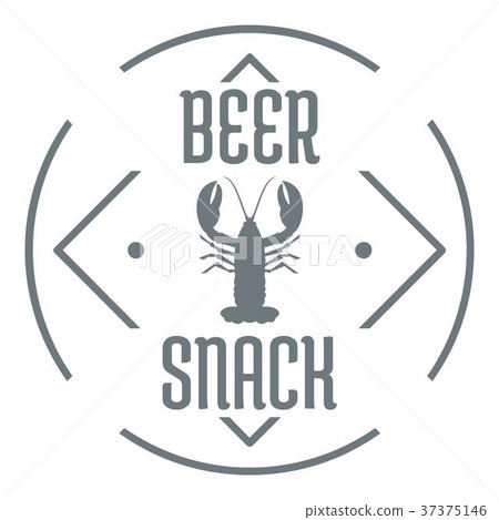 Crayfish logo, simple gray style 37375146