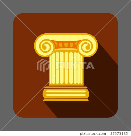 Greek column concept background, cartoon style 37375185