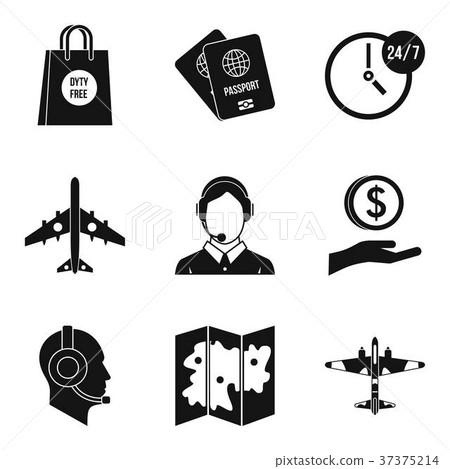 Dispatcher icons set, simple style 37375214