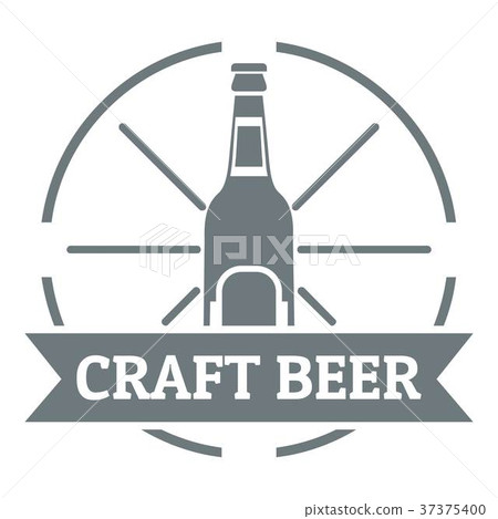 Craft beer logo, simple gray style Craft beer logo, simple gray style 37375400