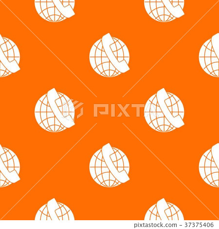 Handset and globe pattern seamless Handset and globe pattern seamless 37375406